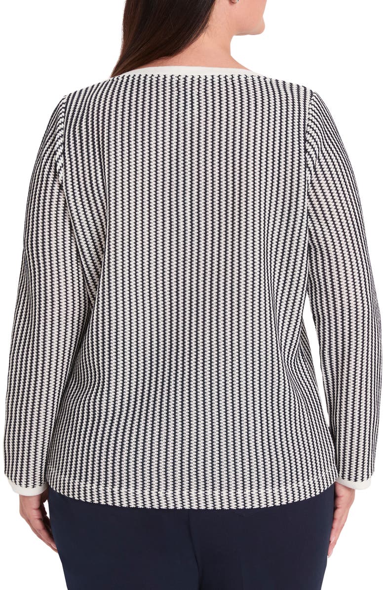 NIC+ZOE Zigag Knit Top, Alternate, color, Indigo Multi