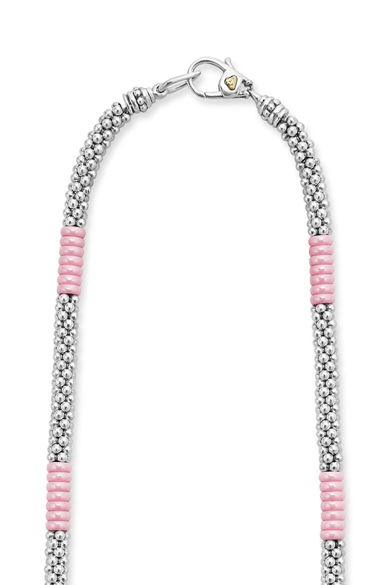 Pink Caviar Ceramic Station Necklace (Nordstrom Exclusive), Alternate, color, PINK