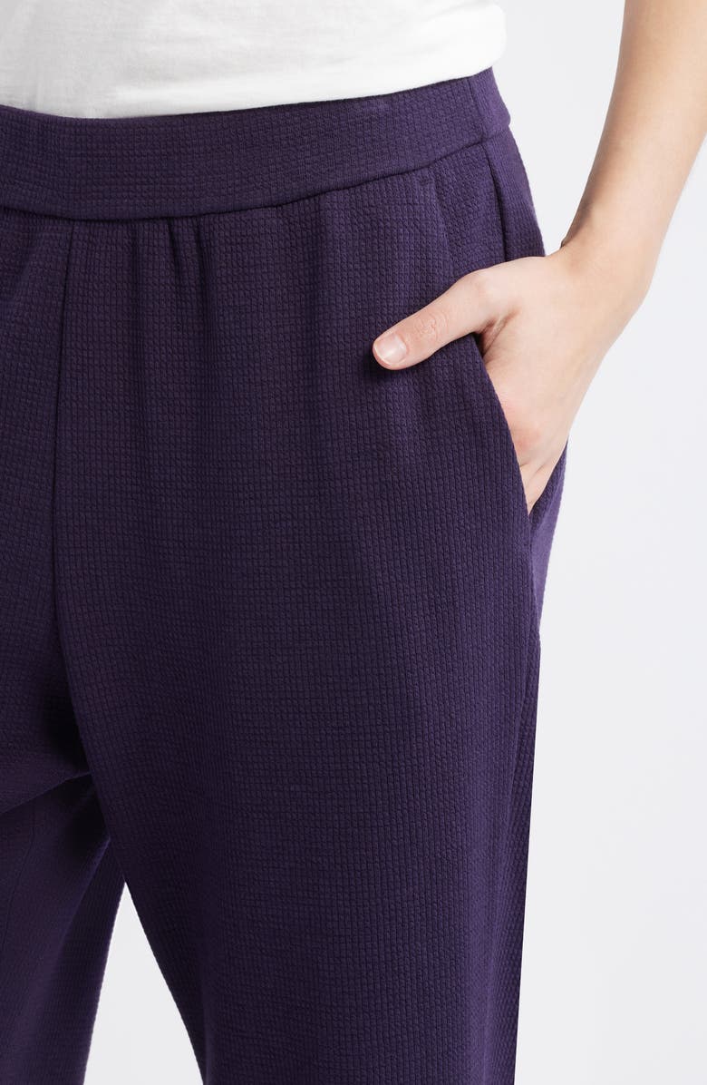 Eileen Fisher Waffle Knit Joggers, Alternate, color, Aubergine