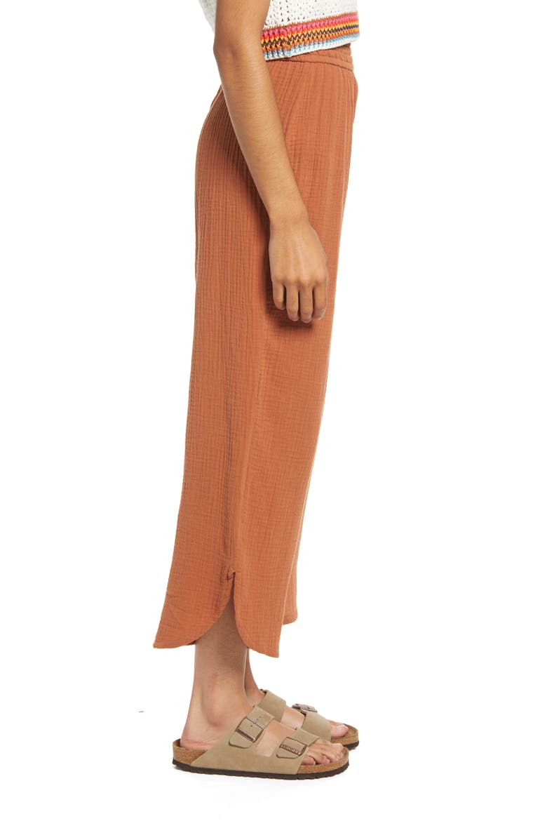 Corinne Wide Leg Cotton Gauze Pants, Alternate, color, SIERRA
