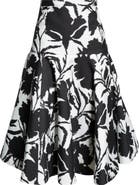 Michael Kors Collection Abstract Floral Print Dance Skirt