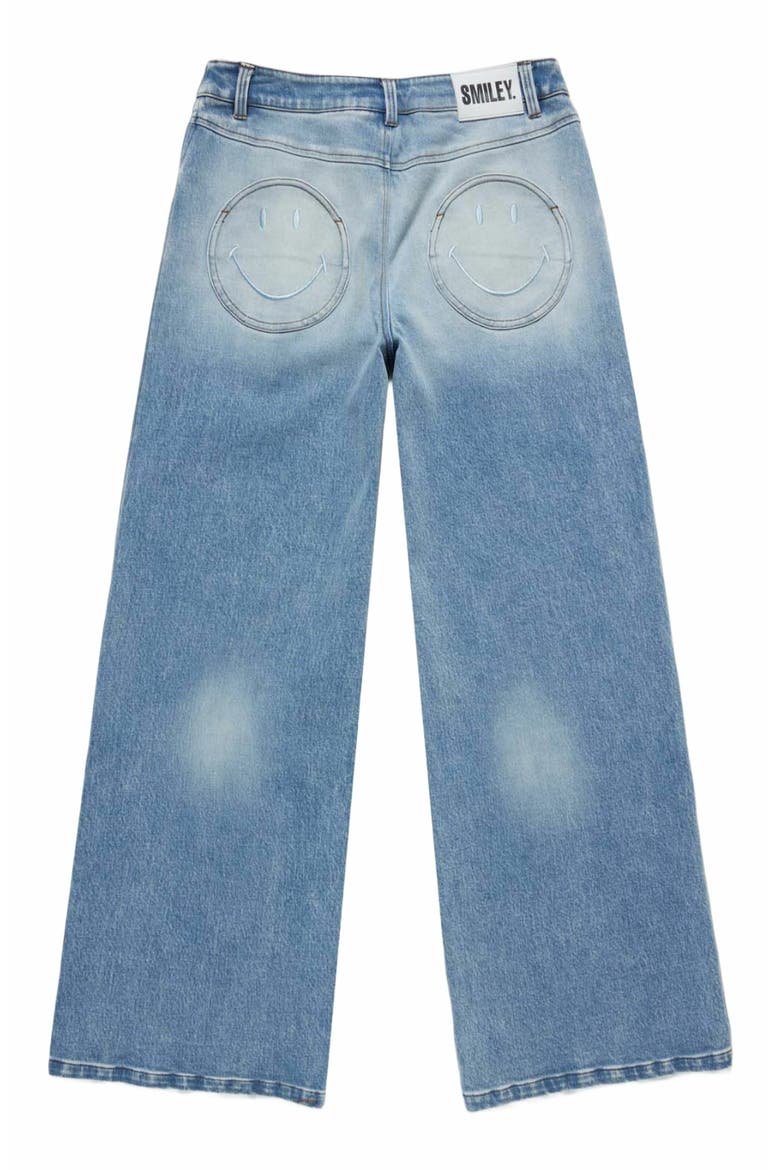 Smiley Denim Pants, Alternate, color, BLUE