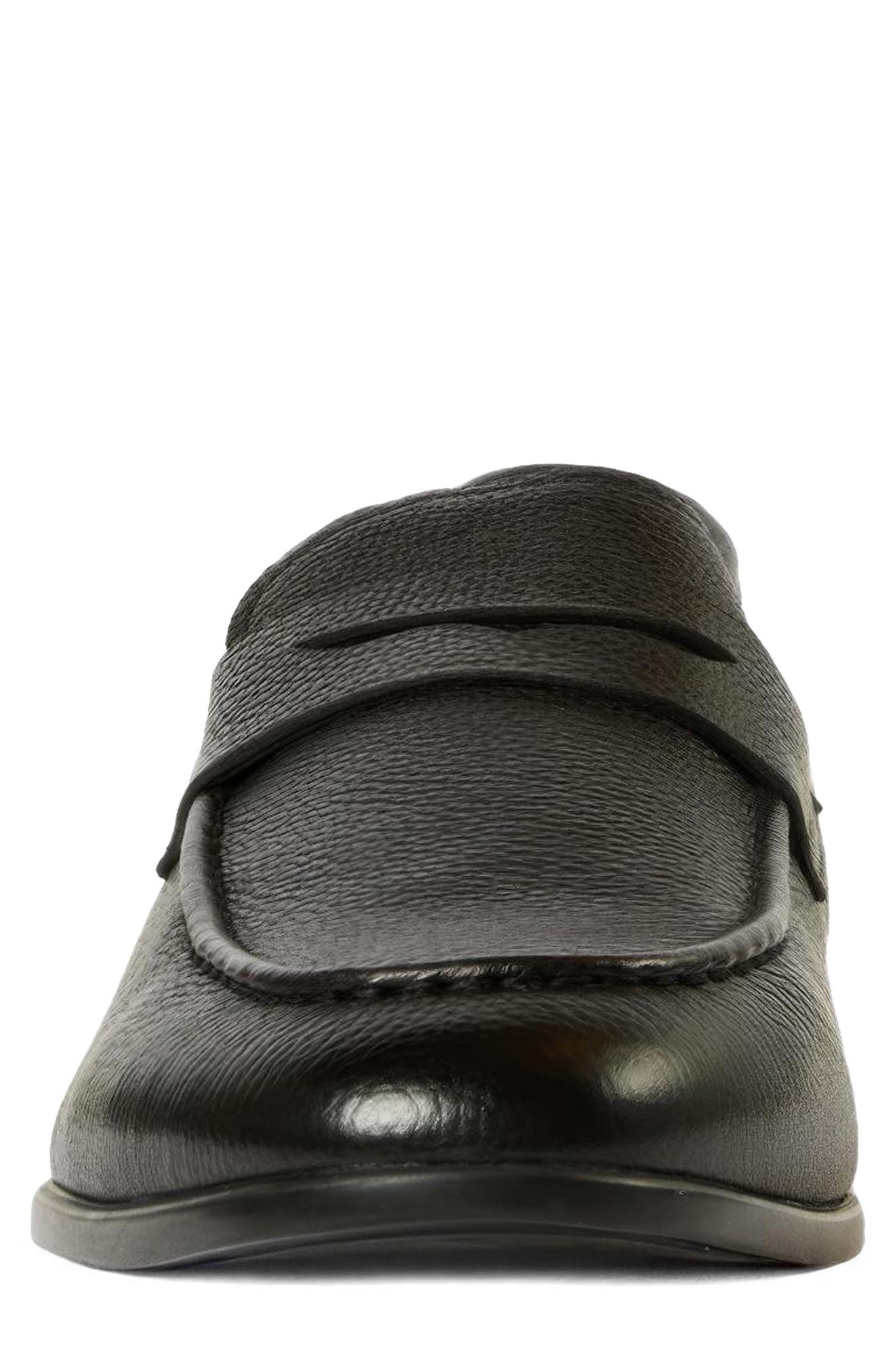 Thomas Leather Penny Loafer, Alternate, color, BLACK LEATHER
