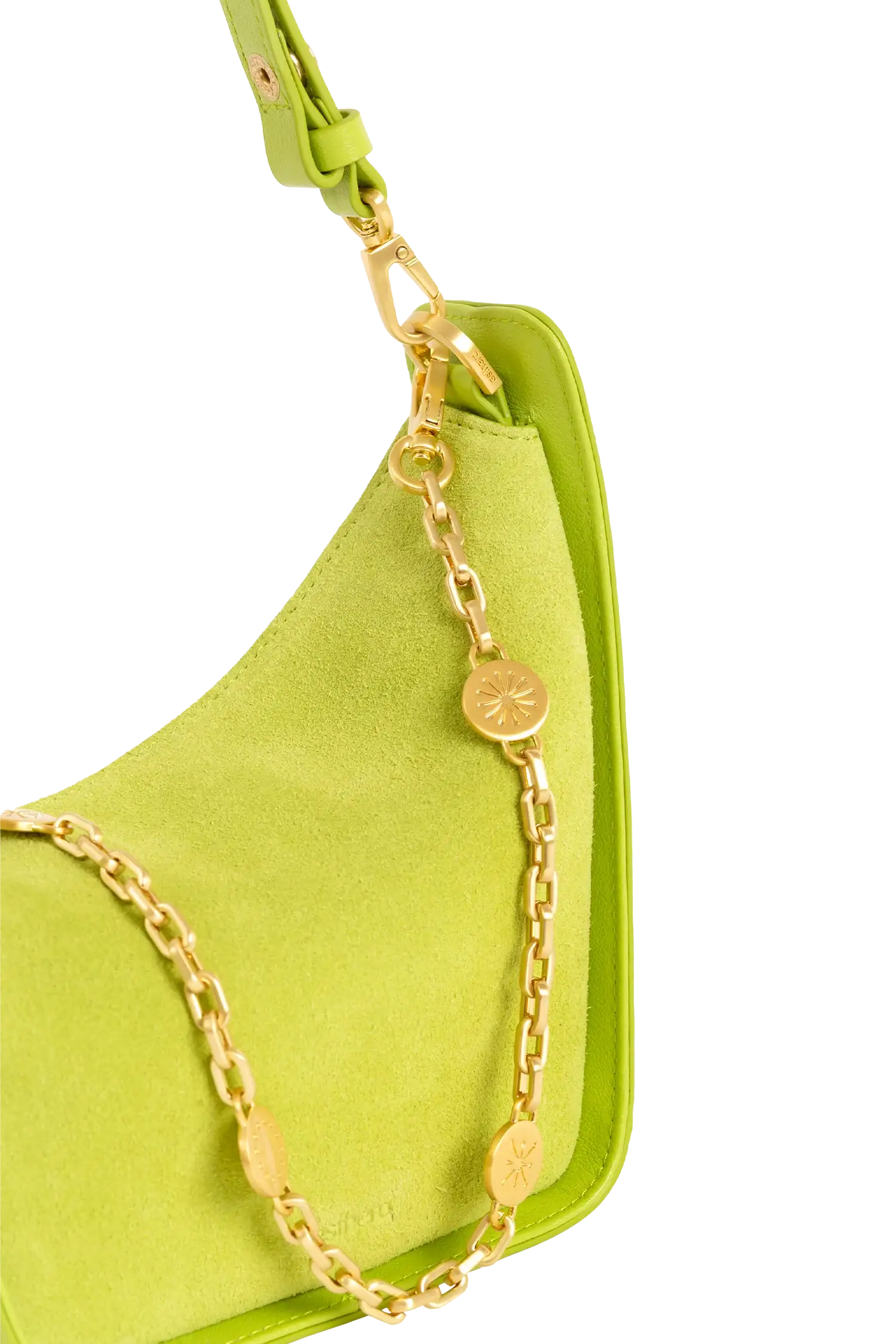 Esthera 10AM Mini Leather Shoulder Bag, Alternate, color, Lemon Green