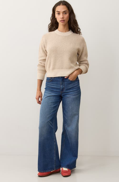 Marine Layer Robin Text Crewneck Sweater In Brown