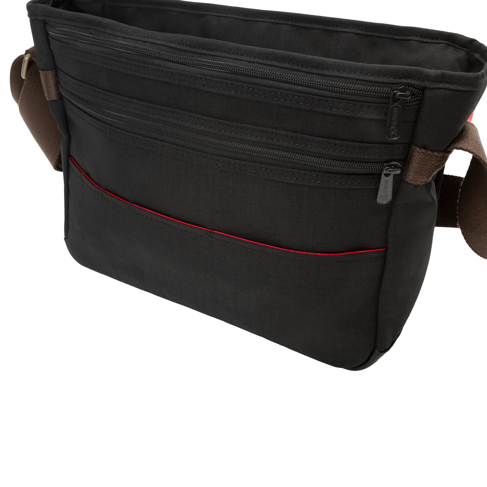 Manhattan Portage Waxed Nylon Sheridan Messenger Bag, Alternate, color, Black