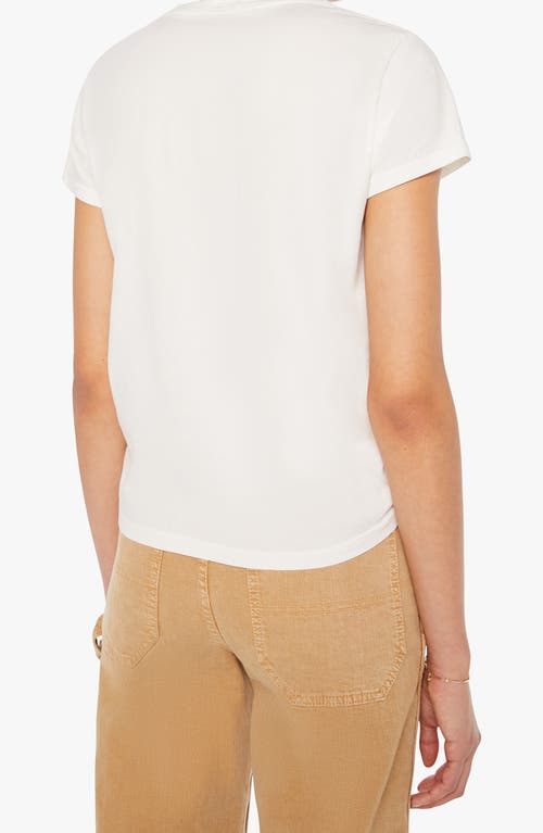 Mother Womens Lil Firecracker The Boxy Goodie Goodie Short-sleeves Cotton-jersey T-shirt Xs In White