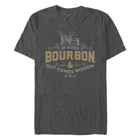 Men's In Goes Bourbon & Out Comes Wisdom Short Sleeve Graphic T-Shirt