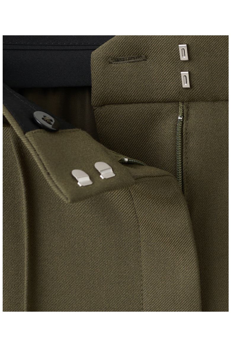 Pleated Straight Leg Pants, Alternate, color, KHAKI GREEN