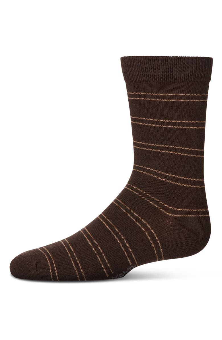 MeMoi Double Lined Dress Socks, Main, color, Brown