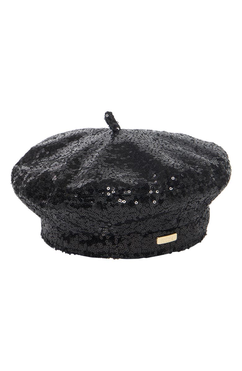 San Diego Hat Sequin Beret, Main, color, Black