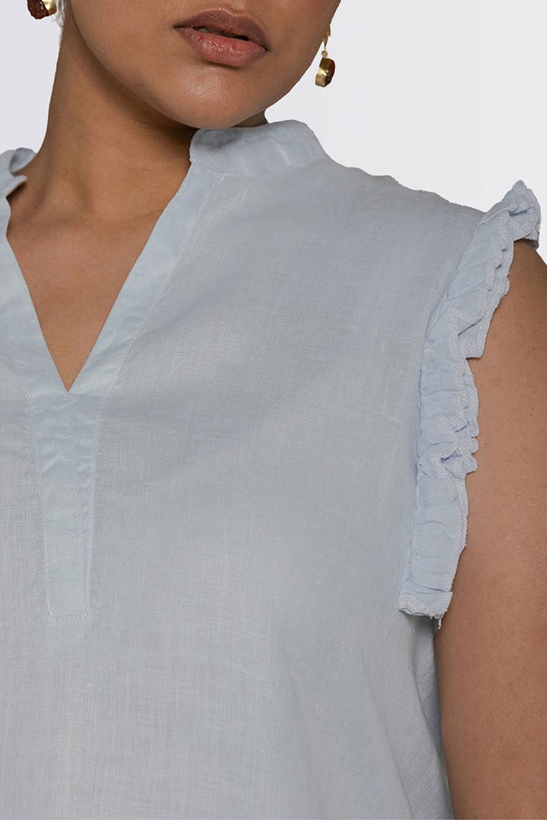 Wind In My Hair V-Neck Shirt, Alternate, color, Light Blue