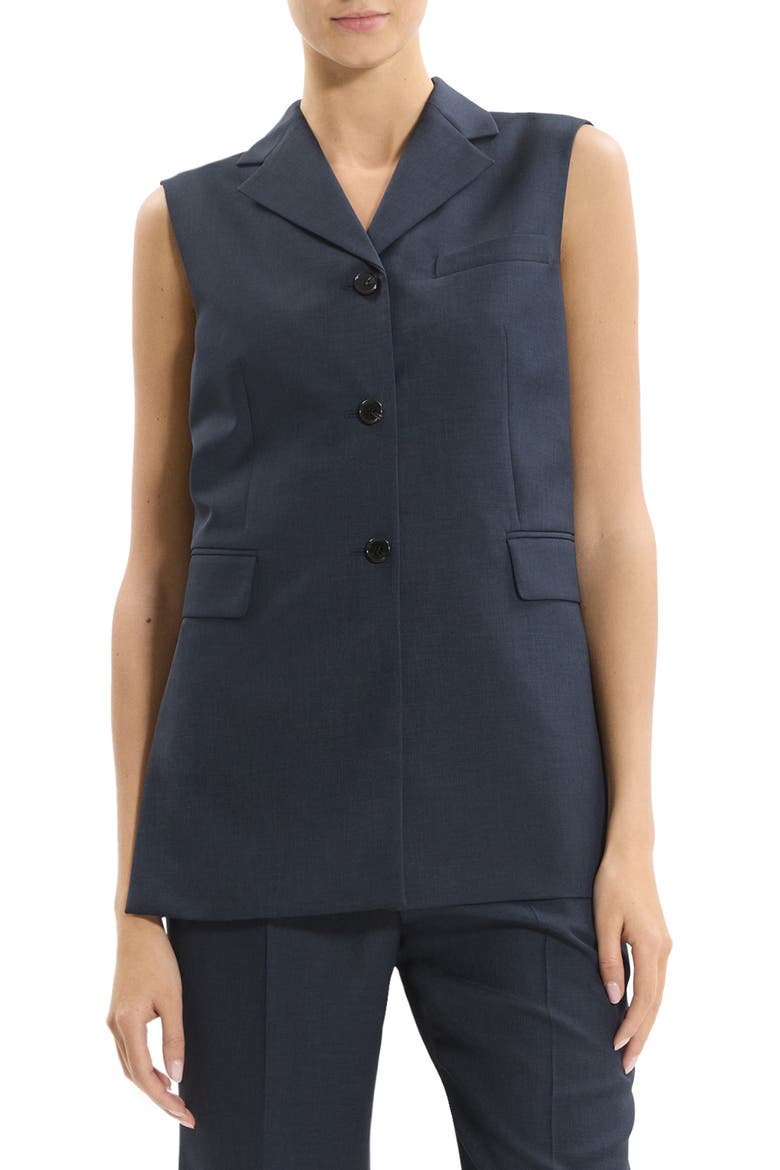 3-Button Slash Vest, Main, color, NOCTURNE NAVY - XLV