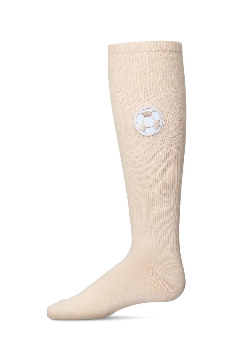 Soccer Lover Knee High Socks, Main, color, Latte