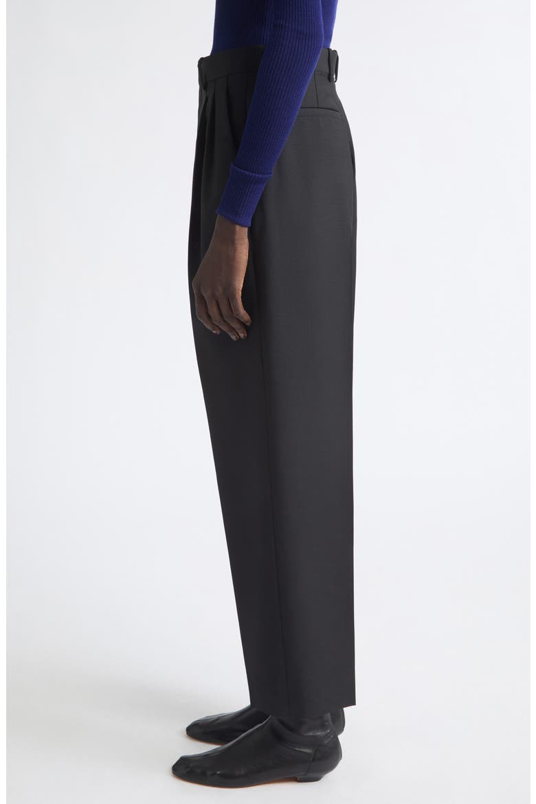 Relaxed Straight Leg Trousers, Alternate, color, BLACK