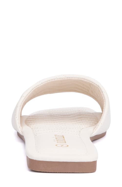 Olivia Miller Sundae Chevron Slide Sandal In White