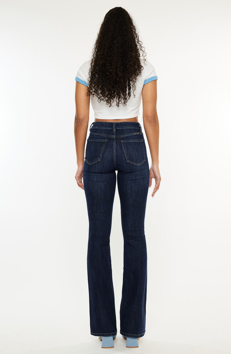 KanCan Ami Red High Rise Bootcut Jeans, Alternate, color, Dark Wash