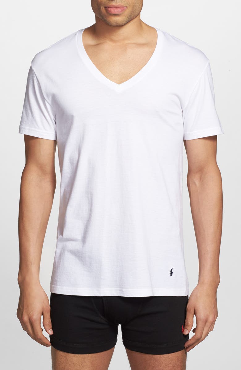 Polo Ralph Lauren 5-Pack V-Neck T-Shirts, Alternate, color,