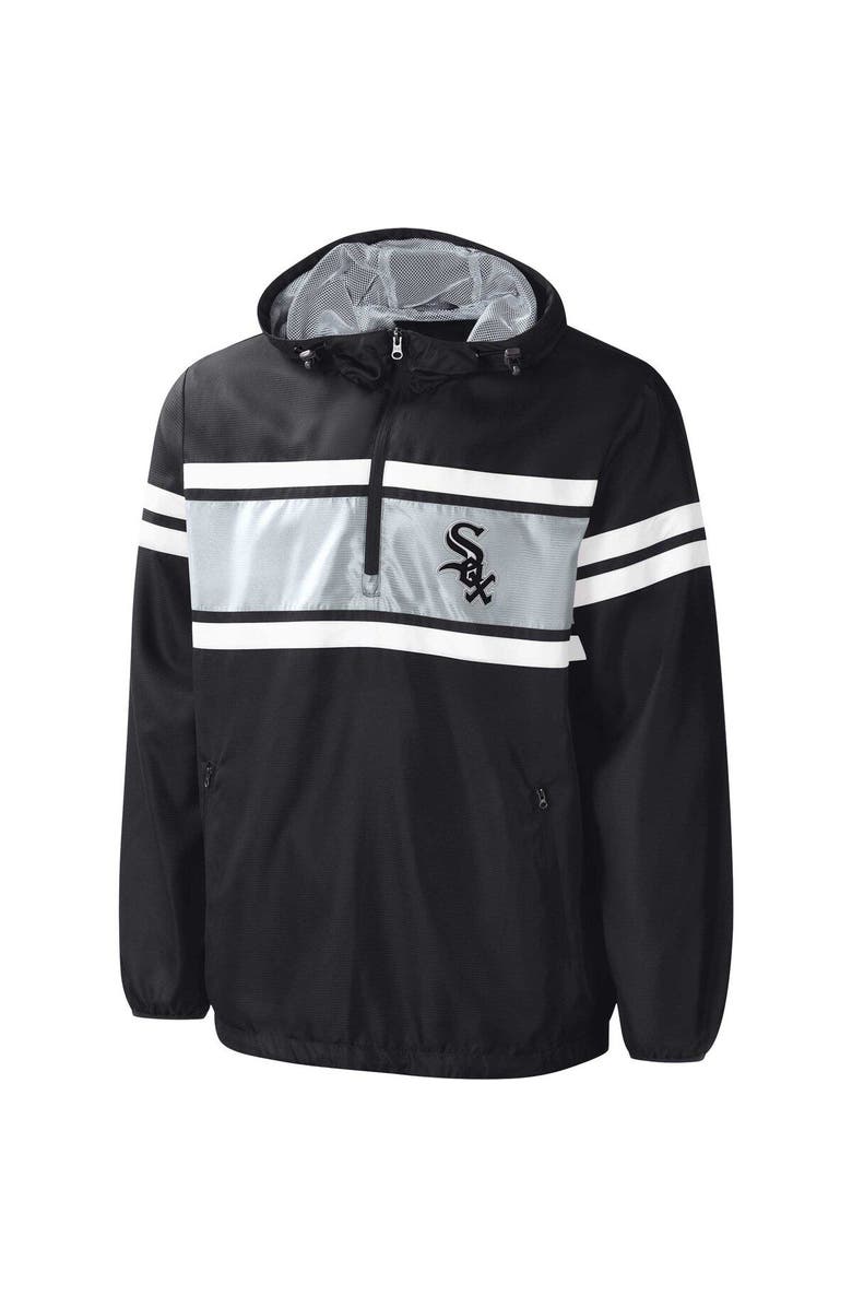 G-III SPORTS BY CARL BANKS Men's G-III Sports by Carl Banks Black Chicago White Sox Game Score Quarter-Zip Windbreaker, Main, color, Black