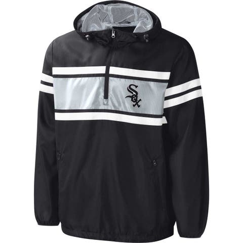 Men's G-III Sports by Carl Banks Black Chicago White Sox Game Score Quarter-Zip Windbreaker