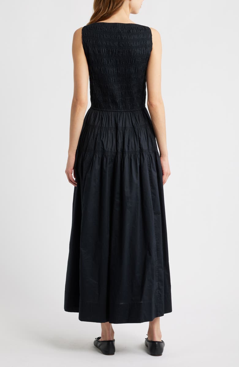 DÔEN Melie Boat Neck Dress, Alternate, color, Black