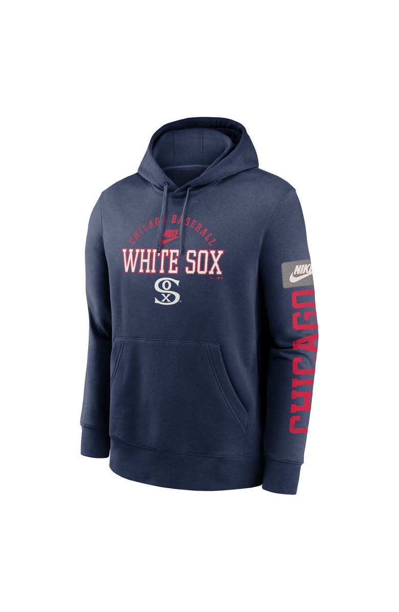 Nike Men's Nike Navy Chicago White Sox Cooperstown Collection Splitter Club Fleece Pullover Hoodie, Alternate, color, 