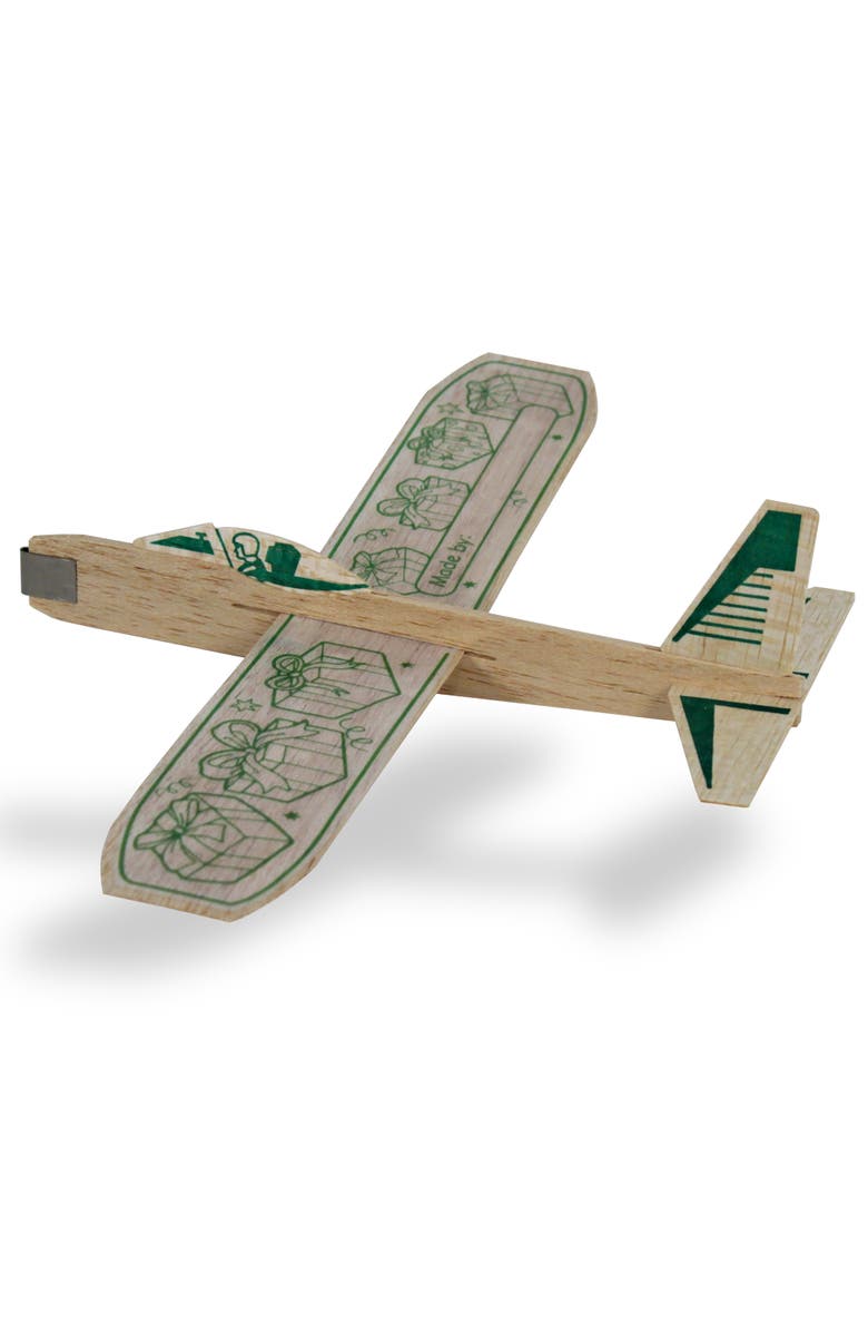 Guillow's 12" Happy Birthday Balsa Glider Planes, 6 Pack, Main, color, Beige