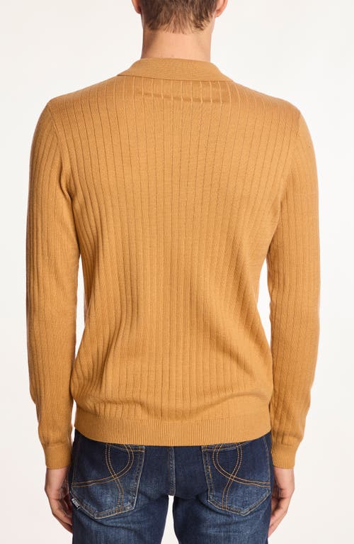 Paisley & Gray Rib Button-up Polo In Brown