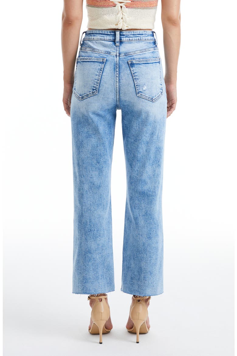 High Waist Distressed Straight Leg Jeans, Alternate, color, PARADISE