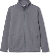 Lands' End Boys Long Sleeve Knit Full Zip Mock Neck Sweatshirt