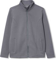 Lands' End Boys Long Sleeve Knit Full Zip Mock Neck Sweatshirt