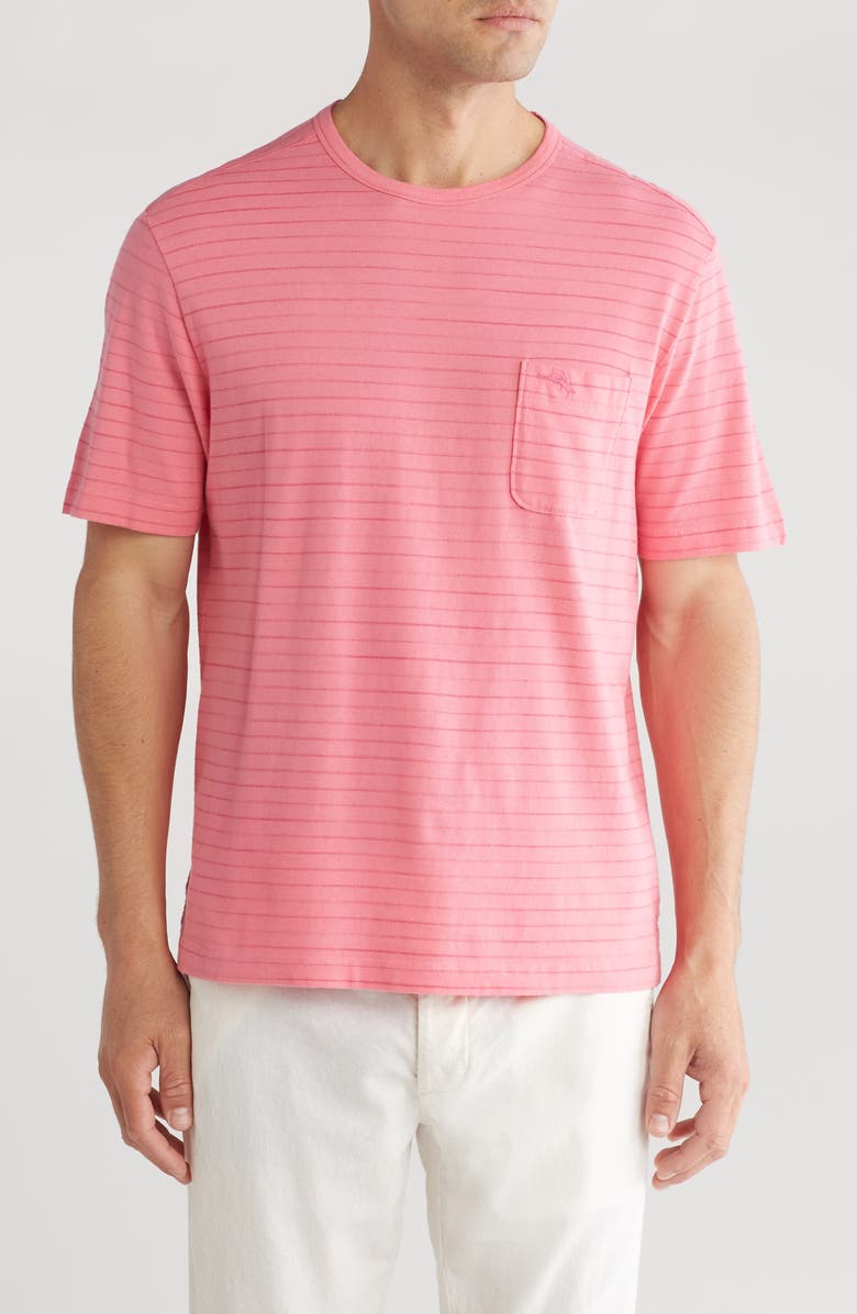 Tommy Bahama Palmetta Vista Cotton Pocket T-Shirt, Main, color, Pink Confetti
