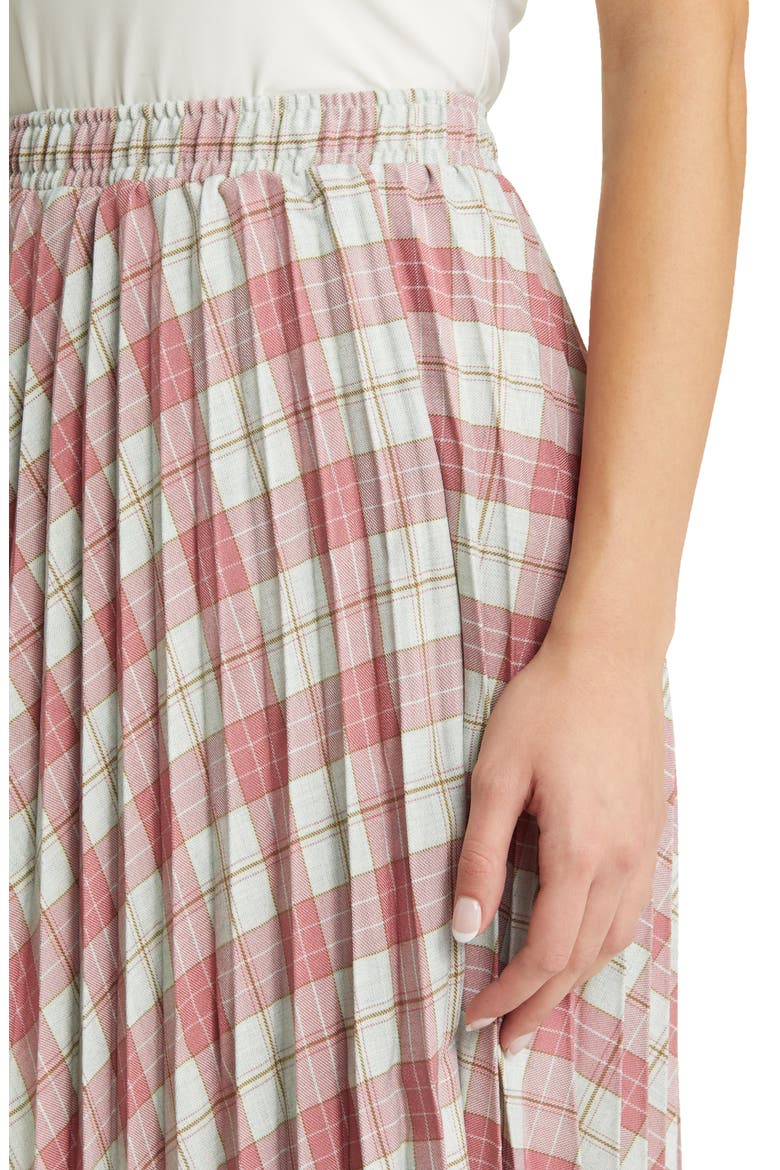 Robin Pleated Midi Skirt, Alternate, color, PINK