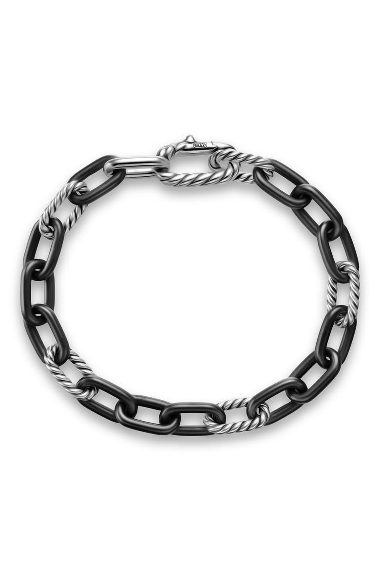 Madison Link Bracelet, Alternate, color, BLACK/ SILVER