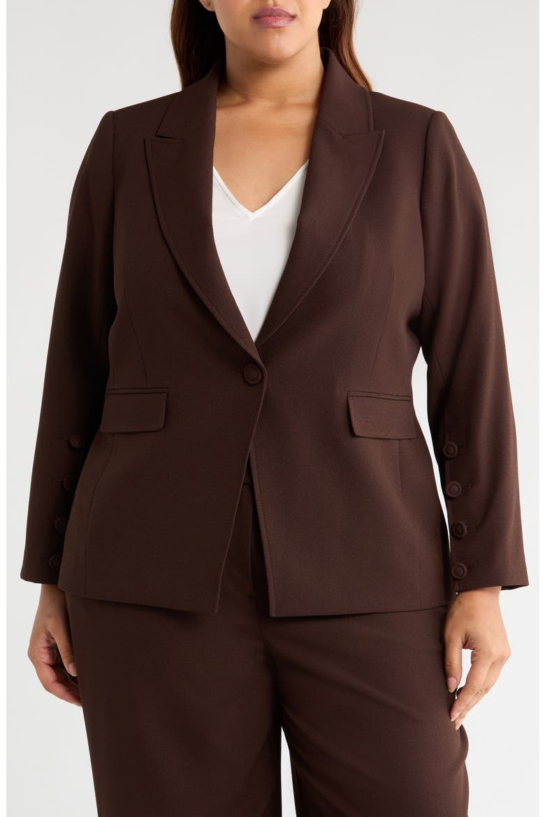 One-Button Blazer, Alternate, color, ESPRESSO