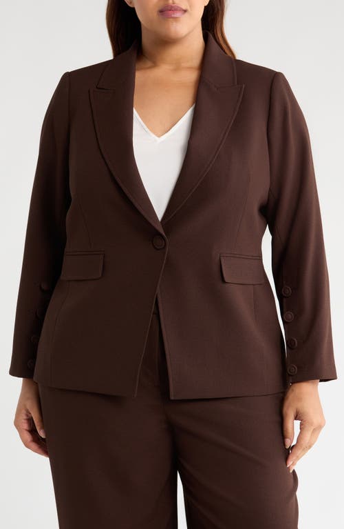 Tahari Asl One-button Blazer In Brown