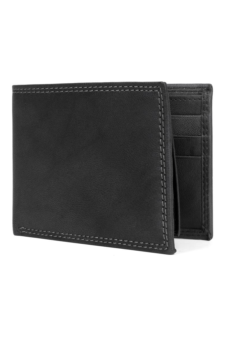 Credit Card RFID Leather Billfold Wallet, Alternate, color, BLACK