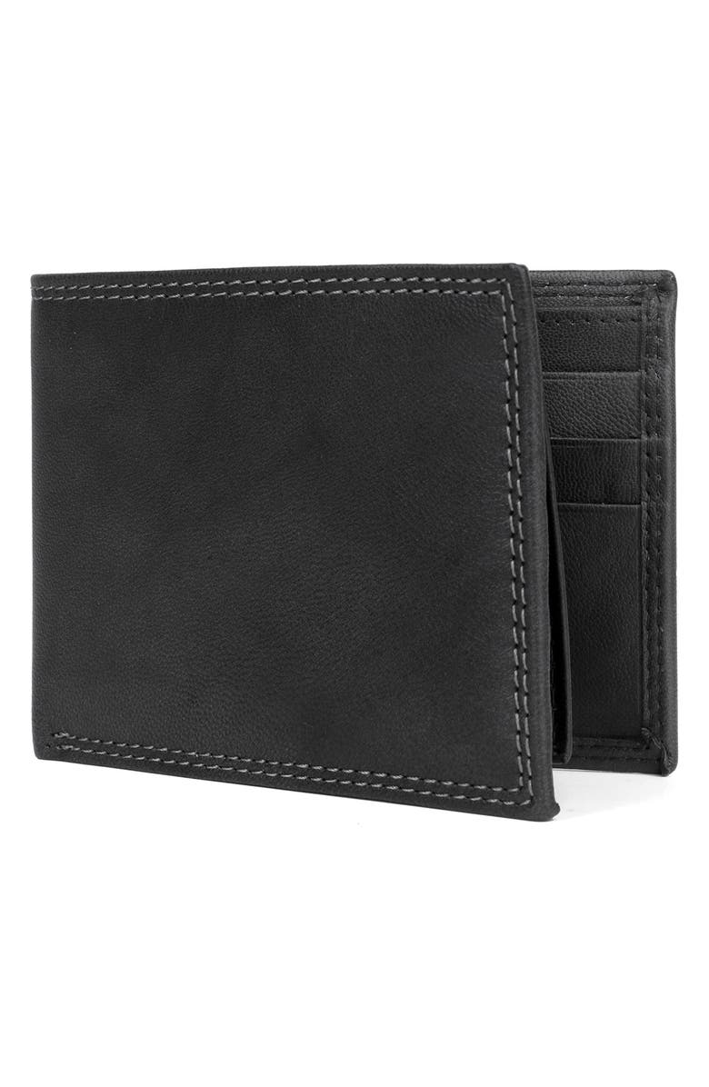 BUXTON Credit Card RFID Leather Billfold Wallet, Alternate, color, Black