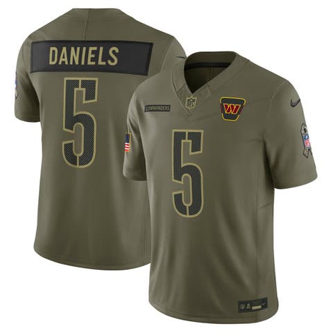 Men's Nike Jayden Daniels Olive Washington Commanders 2025 Salute to Service Limited Jersey