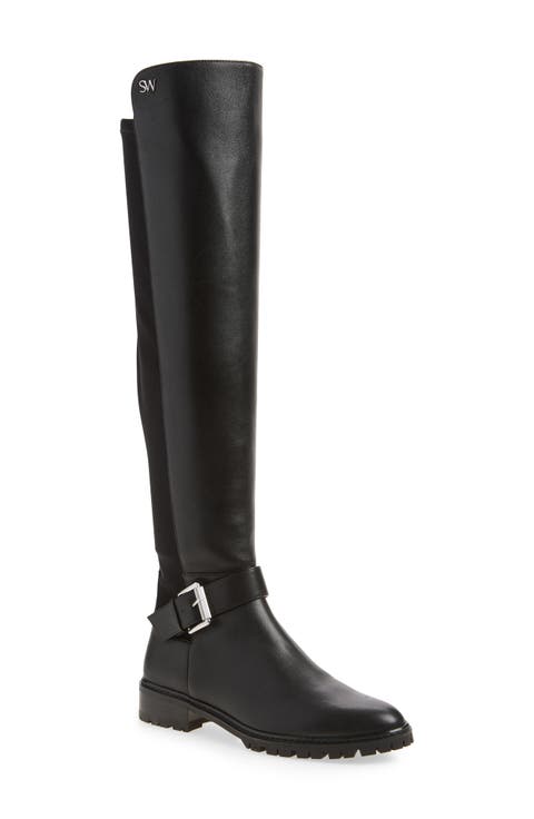 Biker City Over the Knee Leather Boot