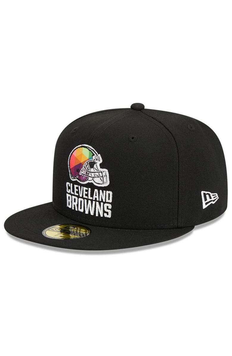 New Era Men's New Era  Black Cleveland Browns 2023 NFL Crucial Catch 59FIFTY Fitted Hat, Alternate, color, Black