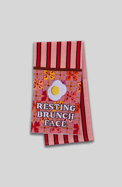 Resting Brunch Face Dish Towel