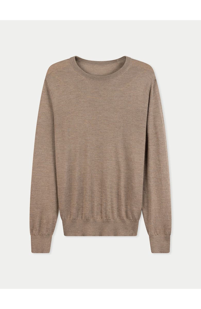 Gobi Cashmere Cashmere Silk C-Neck Sweater, Main, color, Timber Wolf