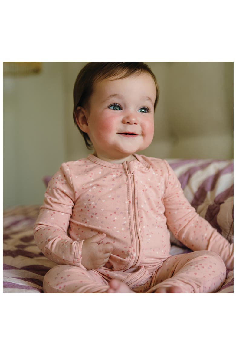 Day or Night Romper, Alternate, color, PINK HEART