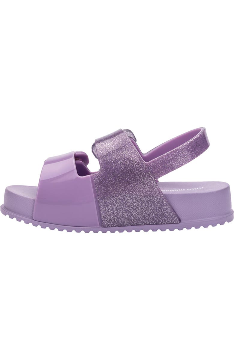 Mini Melissa Kids' Mini Cozy Slingback Sandal, Alternate, color, Lilac Glitter