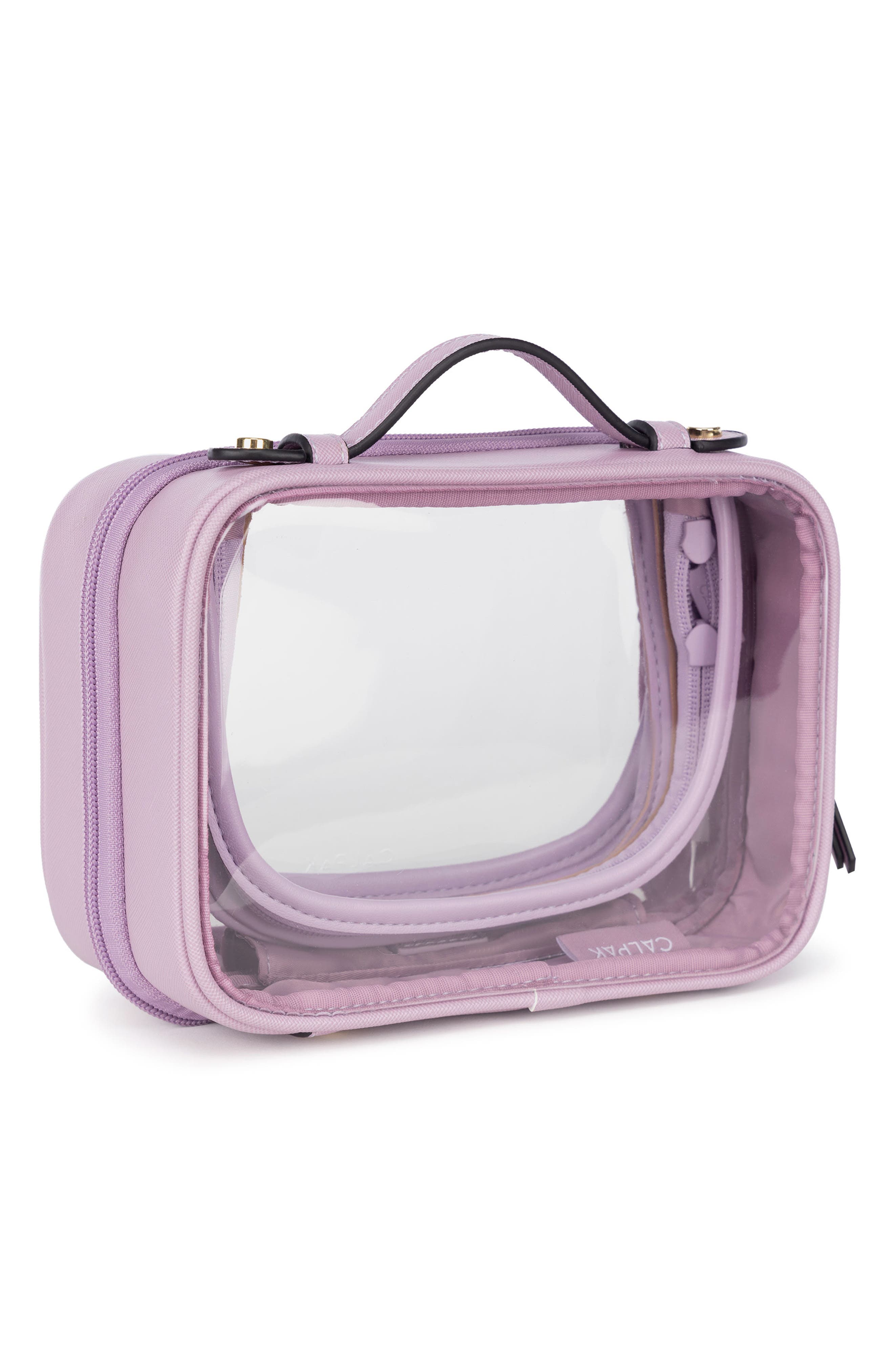 Small Clear Cosmetics Case, Alternate, color, LAVENDER