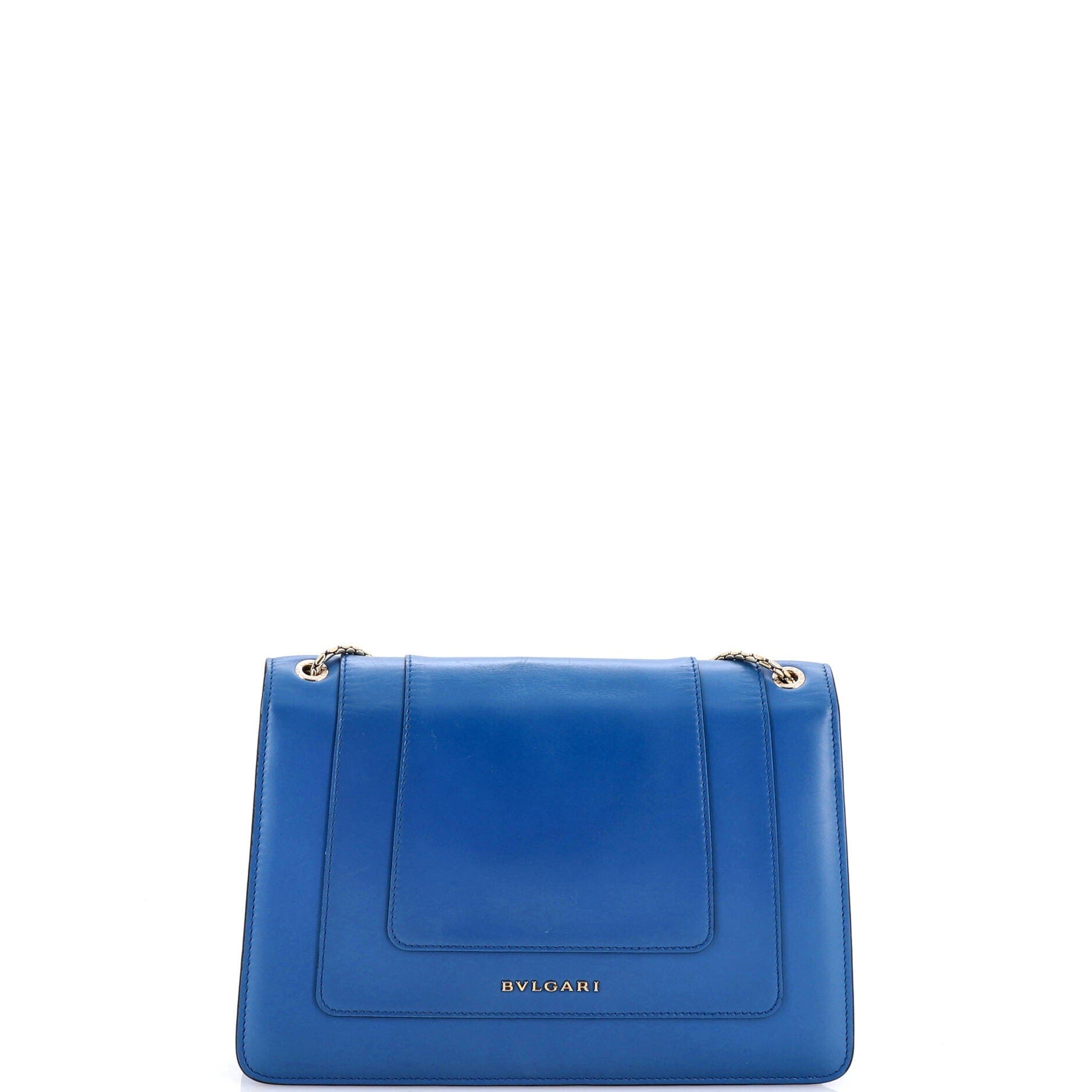 Serpenti Forever Shoulder Bag Leather Medium, Alternate, color, Blue