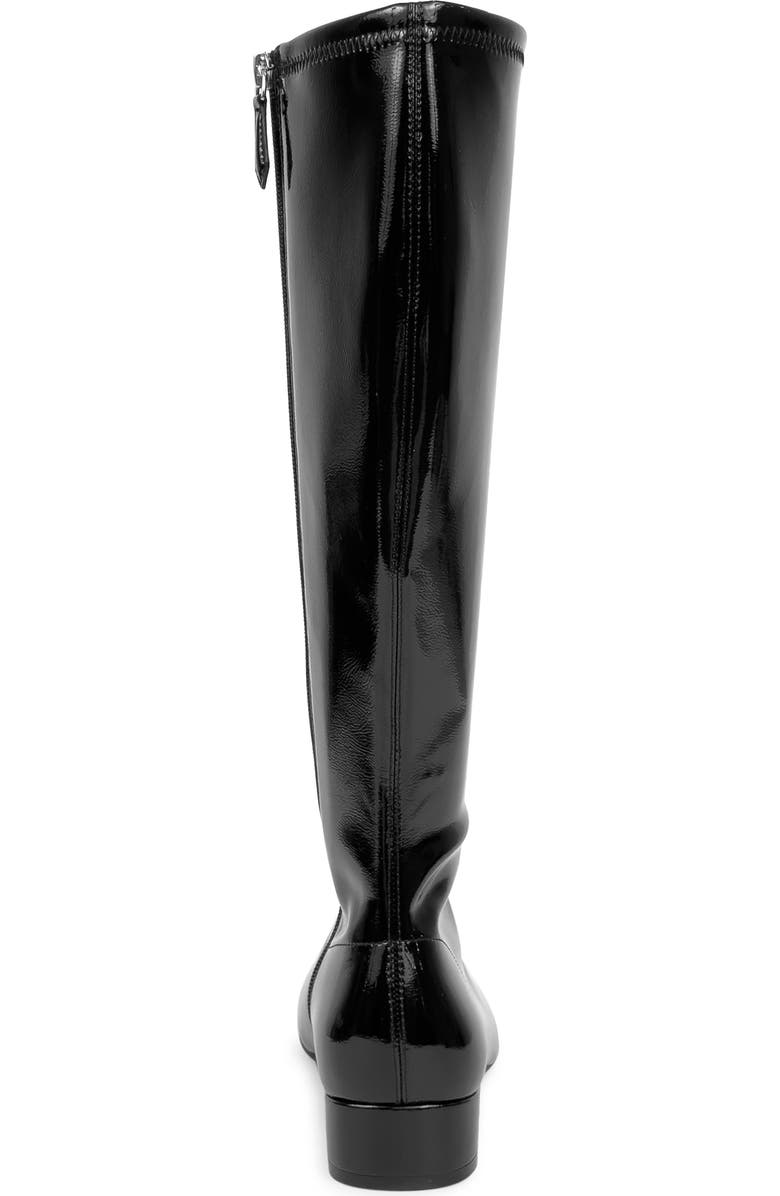 Aerosoles Nana Knee High Boot, Alternate, color, Black Stretch Crinkle Patent