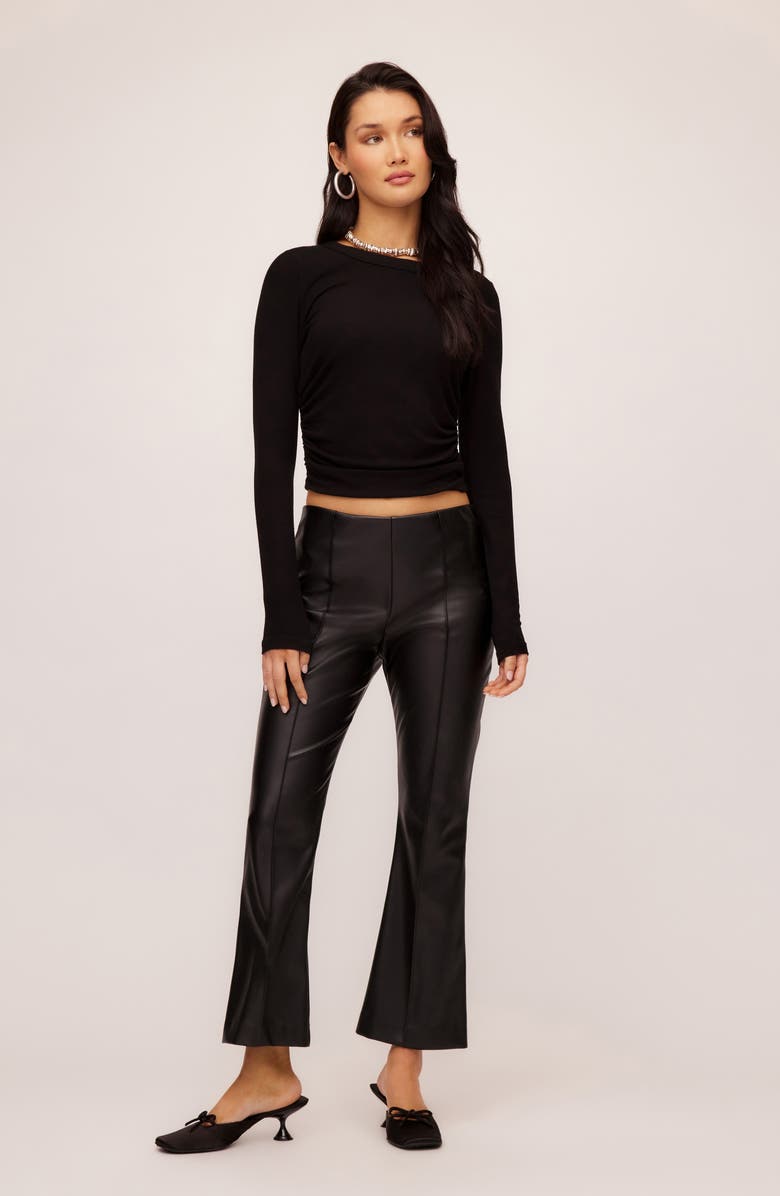 FIFTEEN TWENTY Sigourney Pintuck Crop Stretch Faux Leather Pants, Alternate, color, 