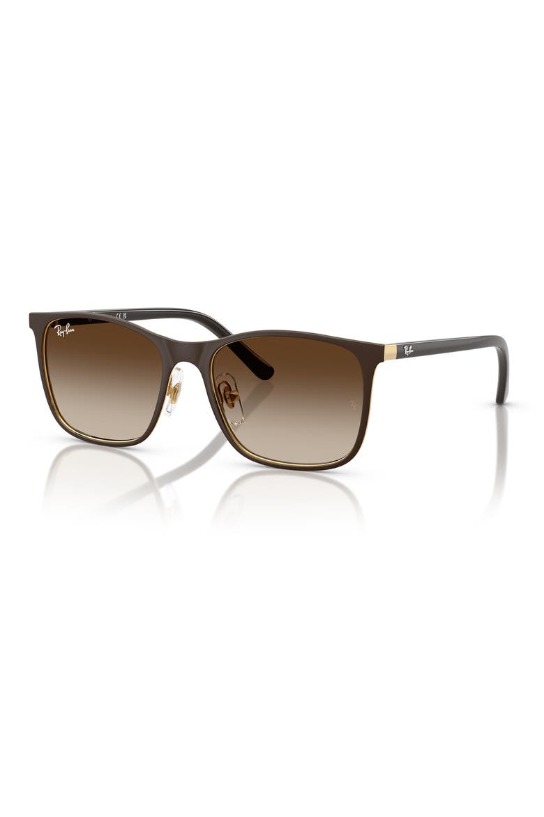 48mm Gradient Square Sunglasses, Alternate, color, BROWN GRADIENT